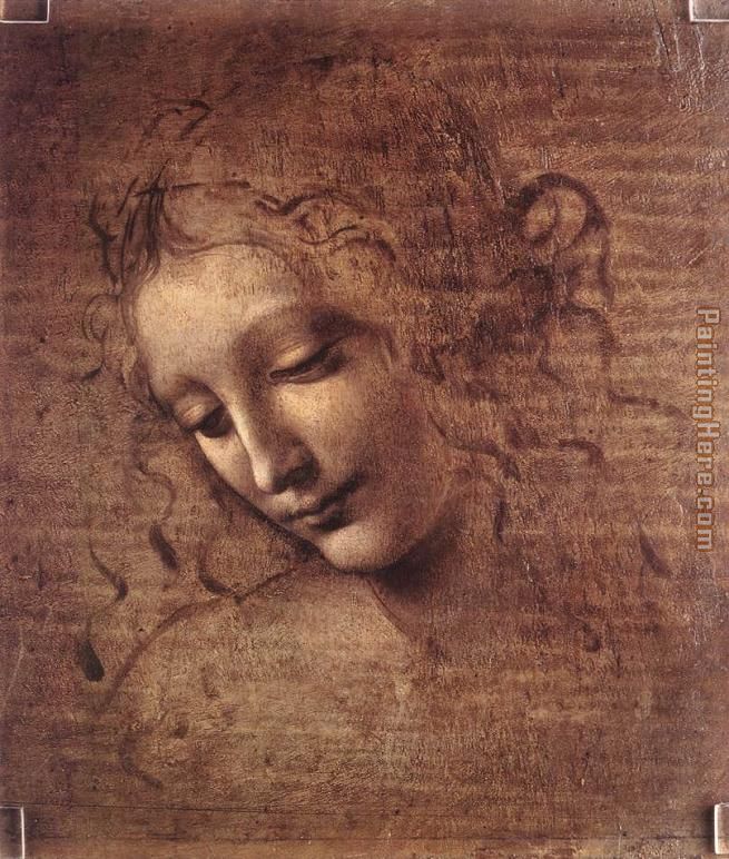 Female Head painting - Leonardo da Vinci Female Head art painting